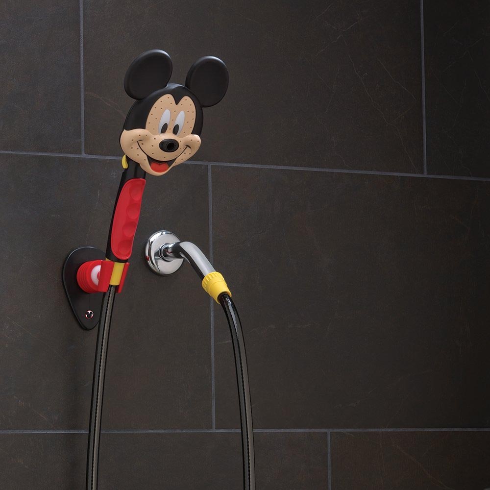 Oxygenics Disney Mickey Mouse 3 Setting Kids Handheld Shower Head, Red