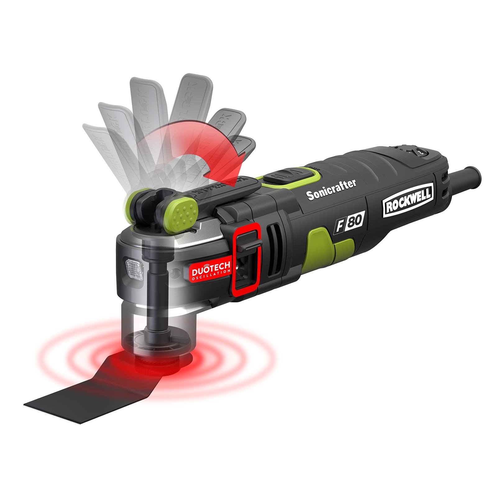 Rockwell Sonicrafter F80 4.2 Amp Oscillating MultiTool Set with Case