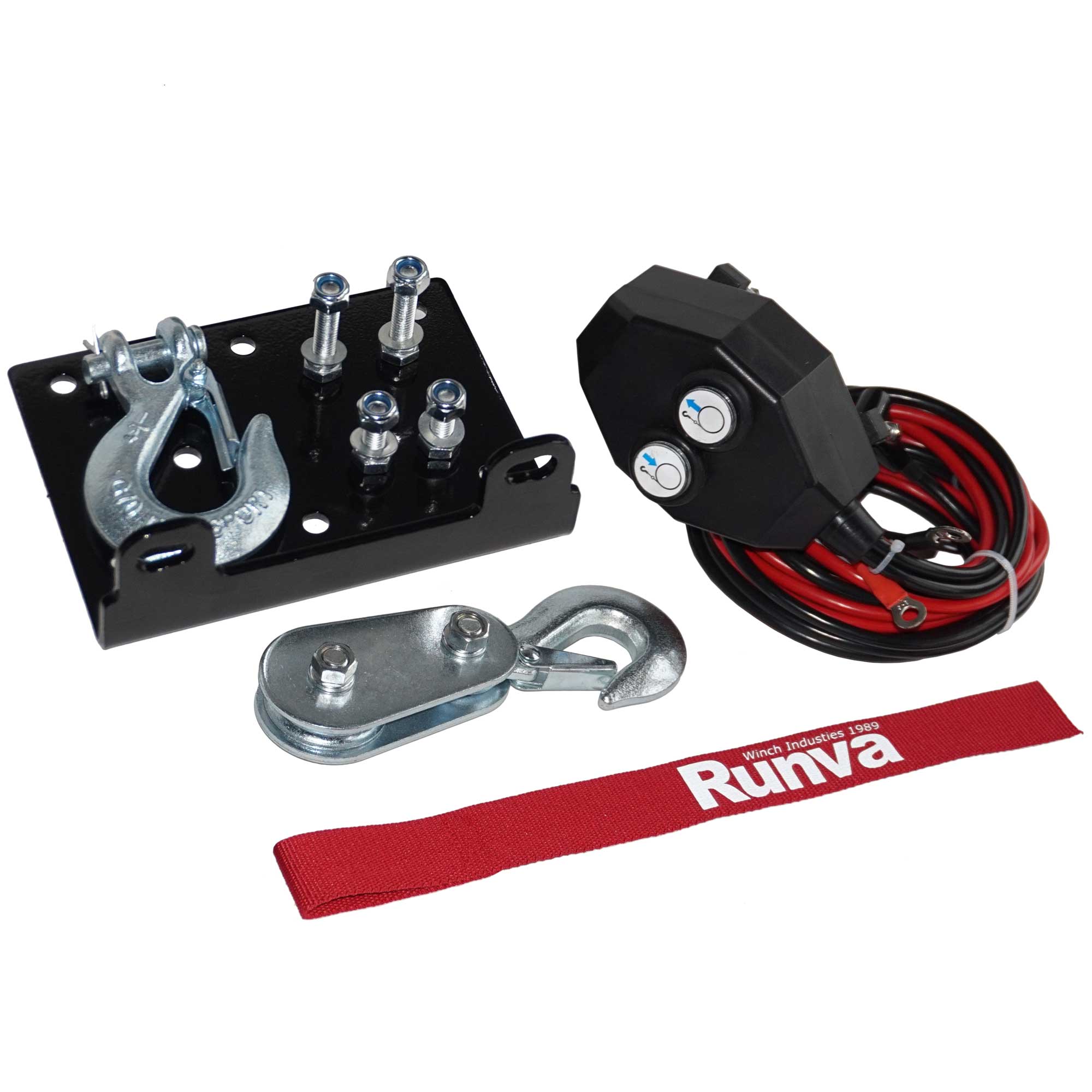 Runva 2500 Lbs Electric 12V ATV UTV Power Tow Winch with Remote Control