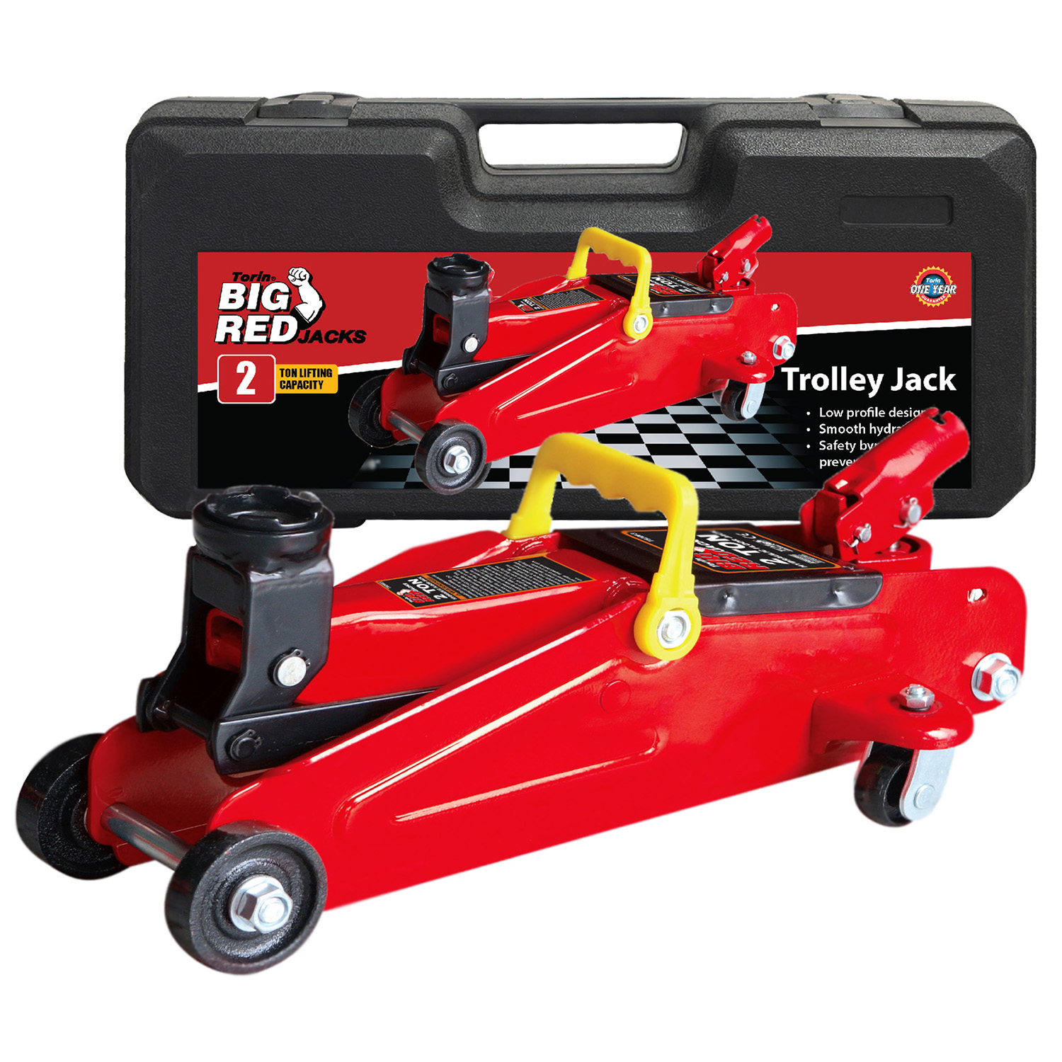 Torin Big Red T82012 2 Ton Hydraulic Swivel Trolley Floor Jack