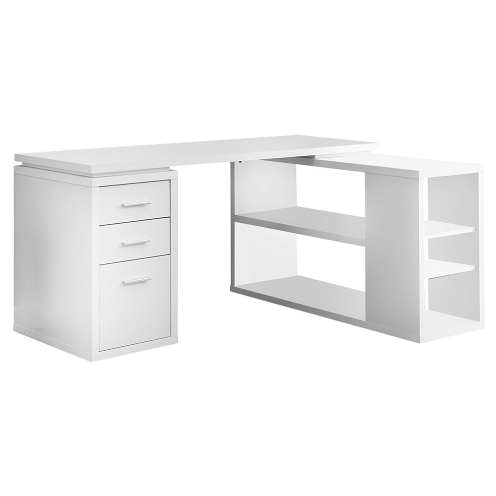 Monarch L Shaped Contemporary Home Office Computer Desk With