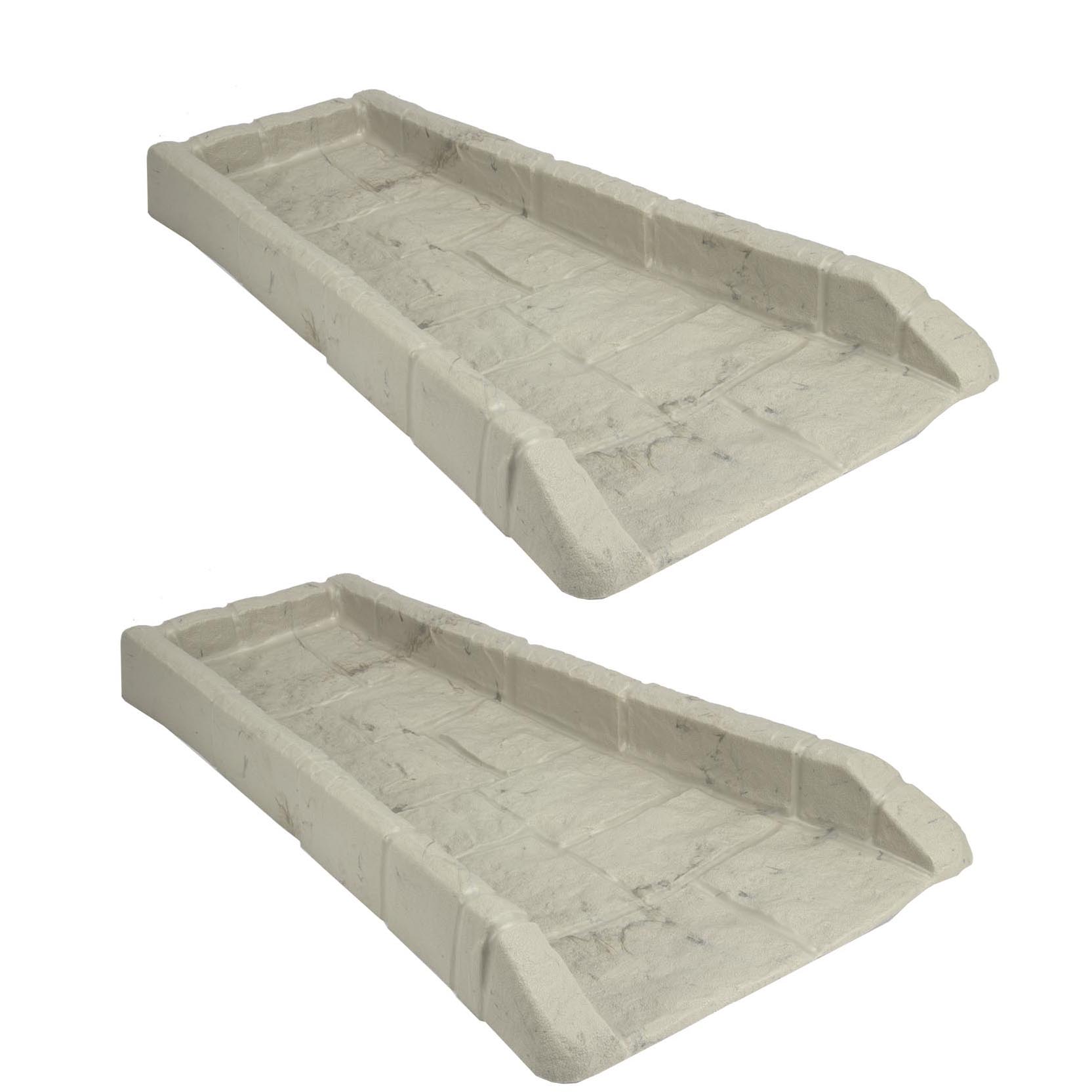 Suncast Sb24 Decorative Rain Gutter Downspout Splash Block Tan 2