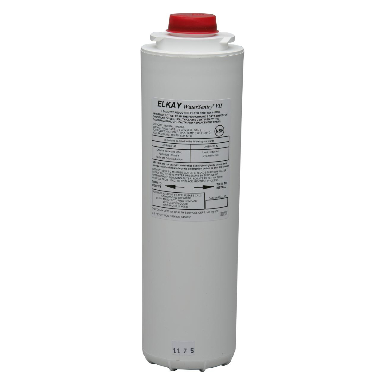 Elkay 51299C WaterSentry VII Water Fountain Replacement Filter Assembly