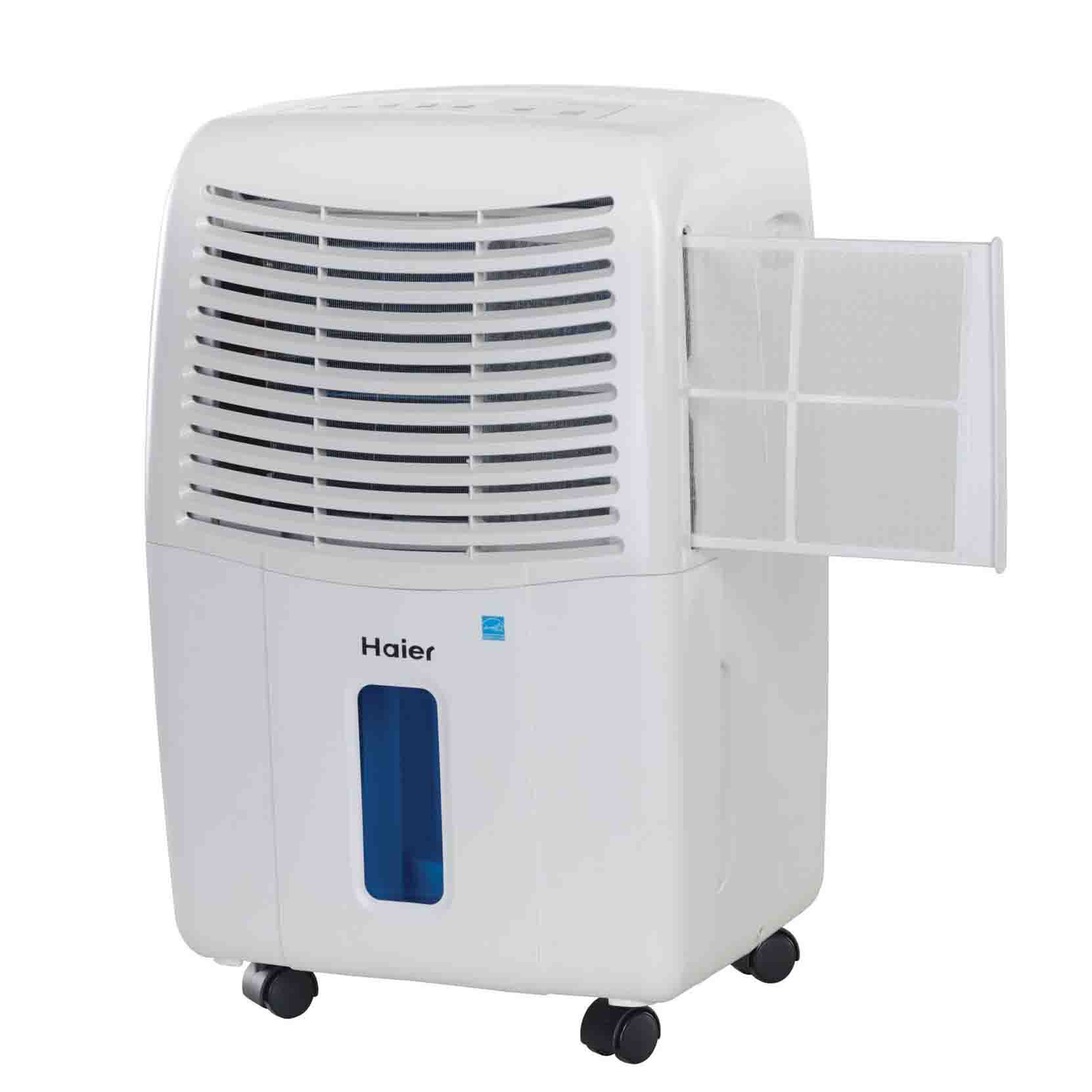 Haier Energy Star 50 Pint Rolling Electronic Dehumidifier System with