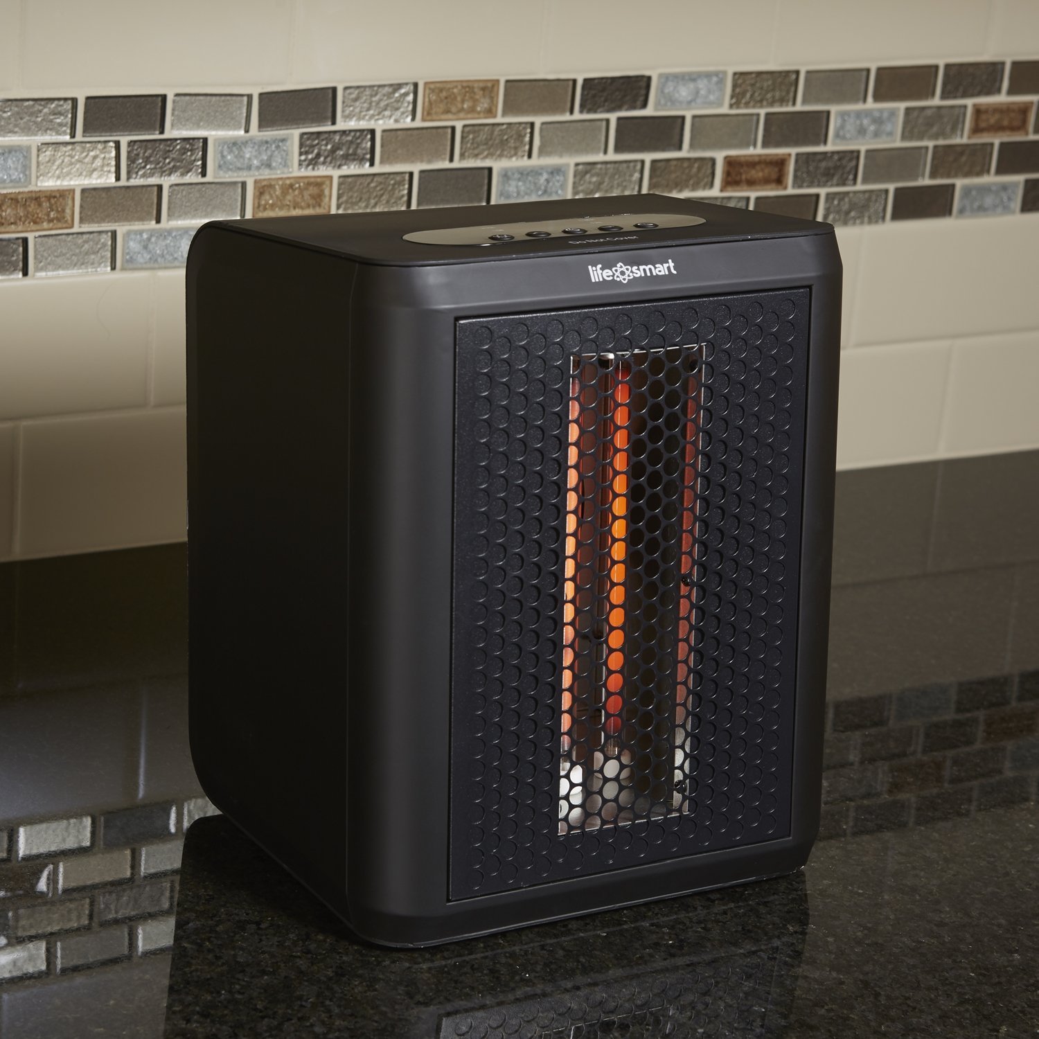 Lifesmart Electric Portable Tabletop 1200 Watt Infrared Heater with Fan