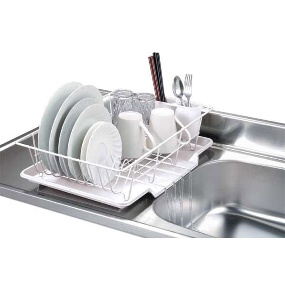 Home Basics DD30234 Vinyl Wire Kitchen Sink Dish Drainer Rack, White (2 Pack) 193802032444 eBay