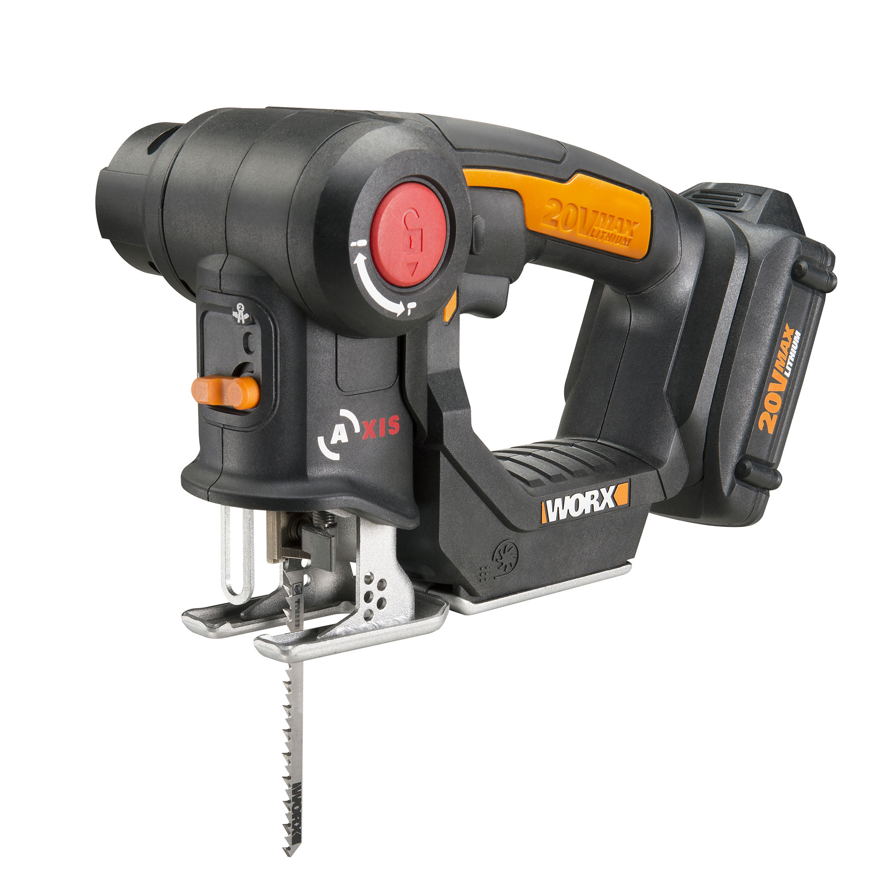 Worx 20V Axis MaxLithium Battery 2In1 Cordless Reciprocating and Jig
