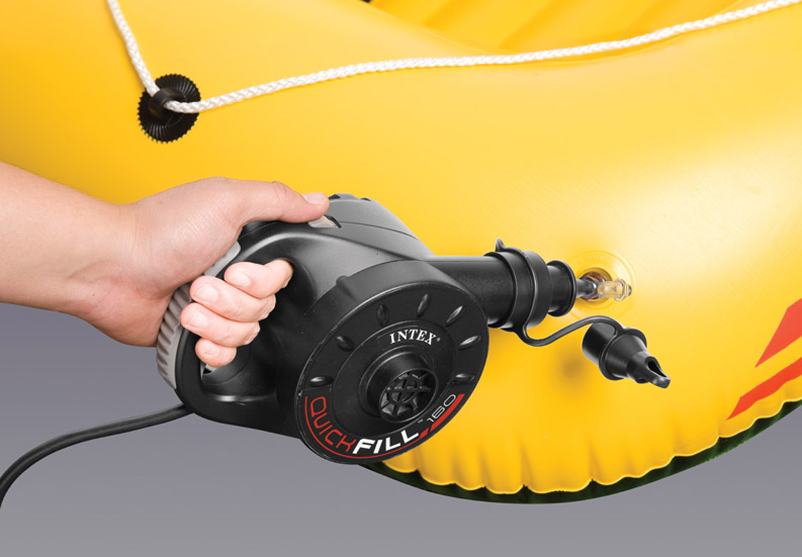 INTEX 120V QuickFill AC Power Electric Air Pump w/ 3 Nozzles 66623E