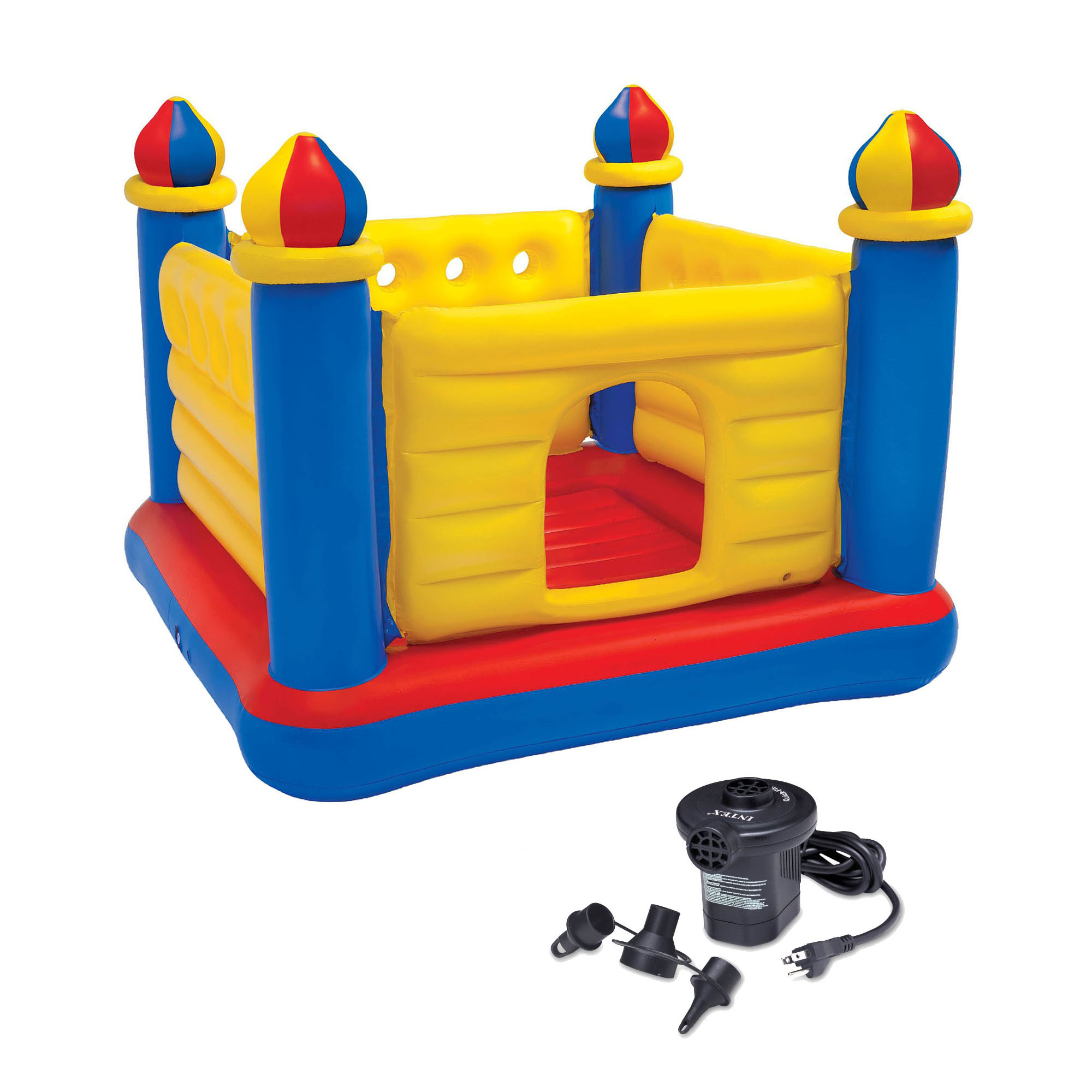 INTEX Inflatable JumpOLene Ball Pit Castle Bouncer & Quick Fill Air