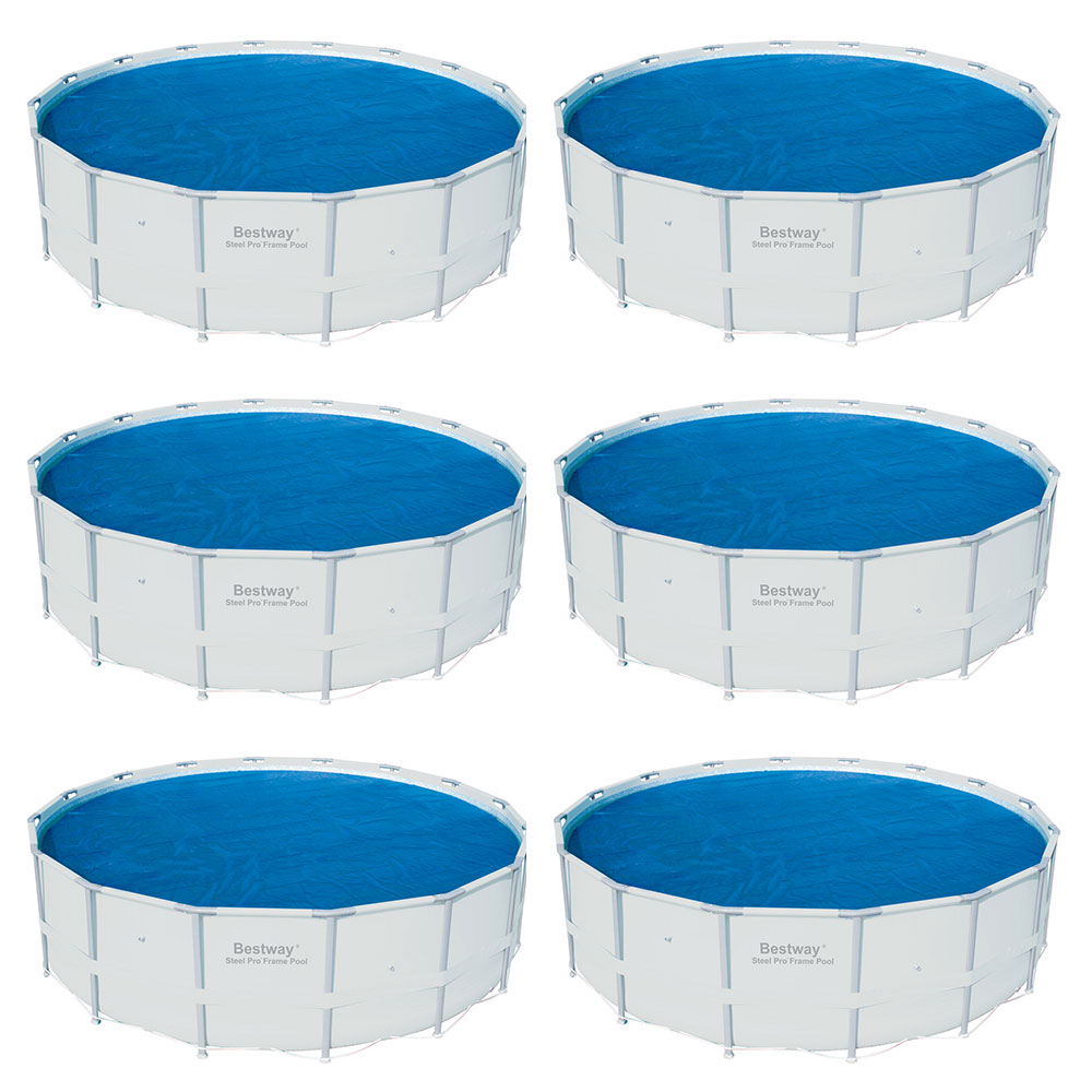 Bestway 15 Foot Round Above Ground Swimming Pool Solar Heat Cover (6 Pack) 840023832628 eBay