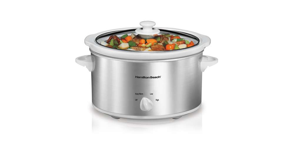  Hamilton  Beach 4 Quart Oval Kitchen  Countertop  Slow Cooker 